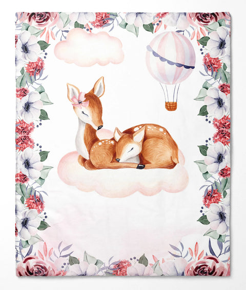 Panneau de tissu coton 75/95cm - Biches