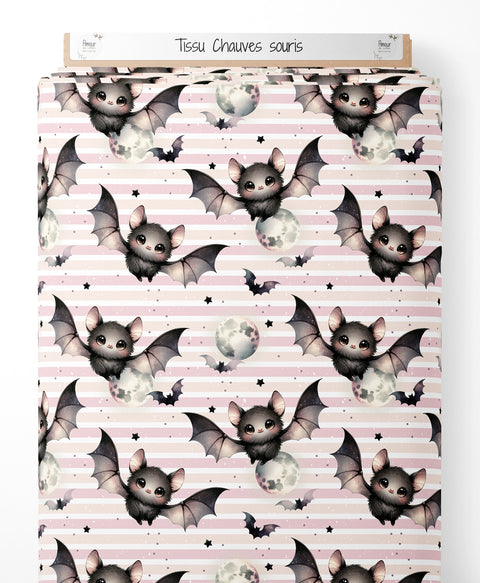 Tissu coton - Chauves-souris