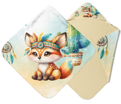 Panneau cape de bain - Renard boho