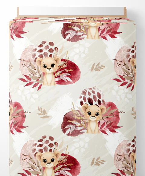 Tissu coton - Lionceau léopard