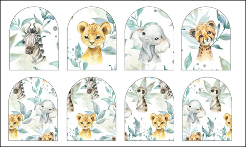 Panneaux éponge gants de toilette (lot de 4) - Jungle bleu