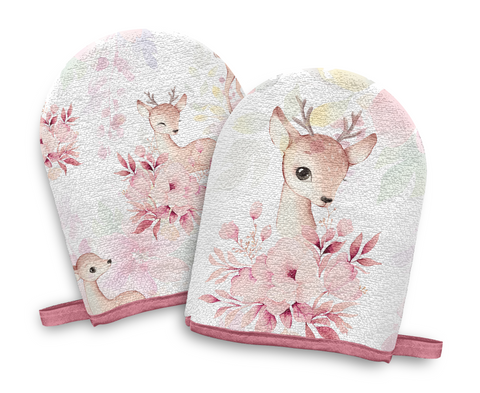 Frottee-Waschlappenpaneele (4er-Set) - Hirsch