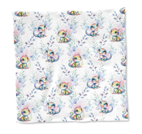 Carré Lange 70X70 - Double gaze - Geckos