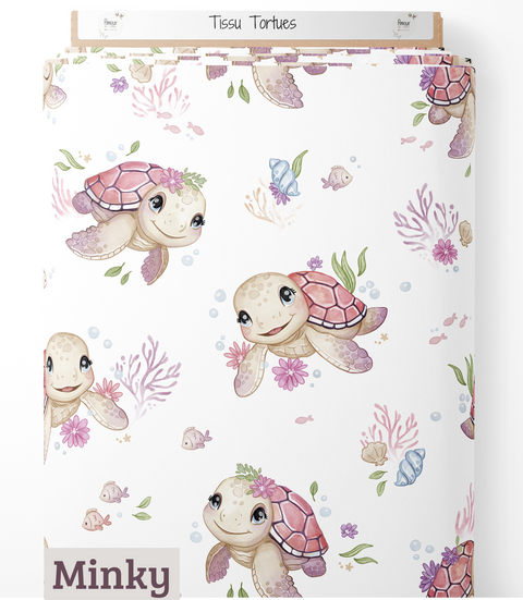 Minky lisse - Tortues 380g