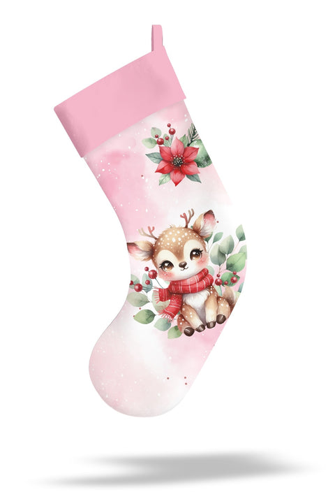 Panneaux chaussettes de Noël - Forêt Noël rose