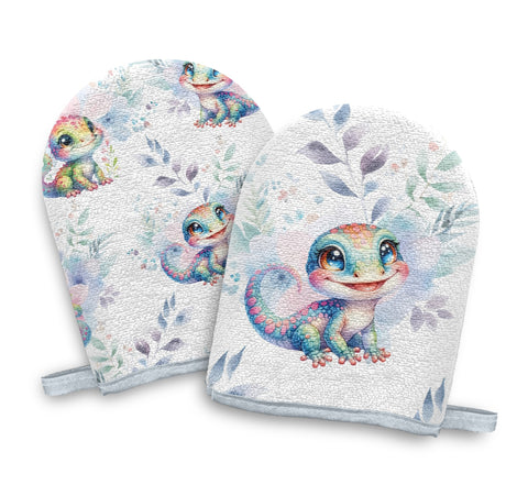 Panneaux éponge gants de toilette (lot de 4) - Gecko