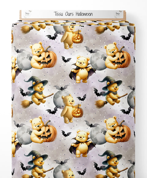 Tissu coton - Ours Halloween