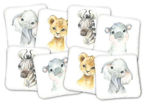Panneaux coton 12/12cm (lot de 8) - Savane