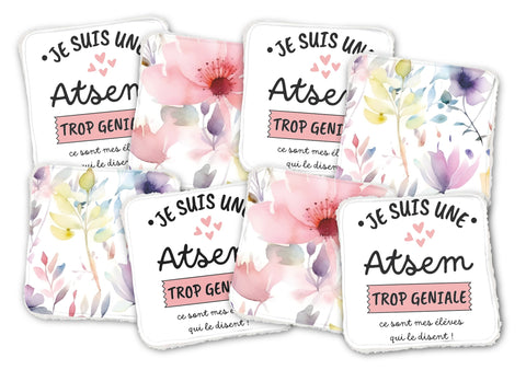 Panneaux coton 12/12cm (lot de 8) - Super atsem