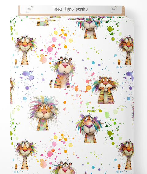 Tissu coton - Tigre peintre