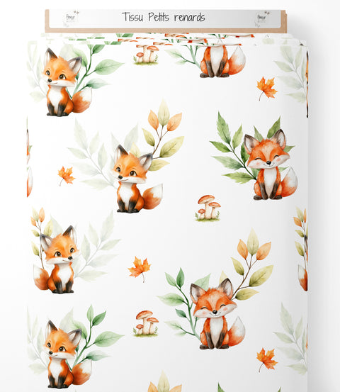 Tissu coton - Petits renards