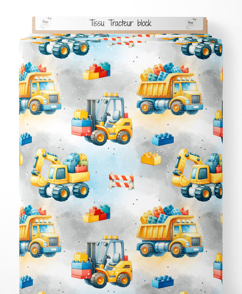 Tissu coton - Camion block