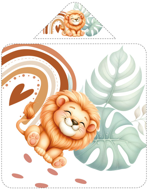 Panneau cape de bain - Lion rainbow