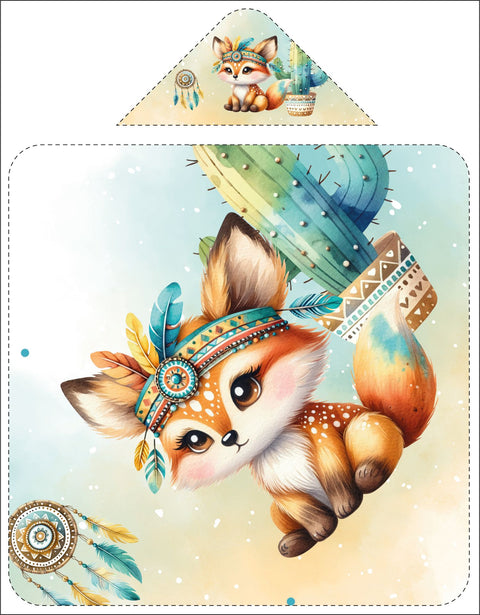 Panneau cape de bain - Renard boho