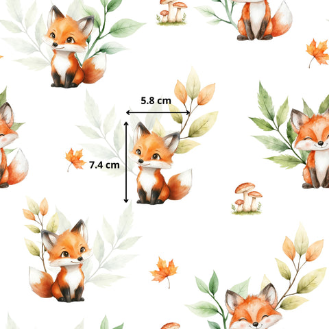 Tissu coton - Petits renards
