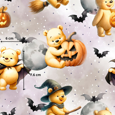 Tissu coton - Ours Halloween