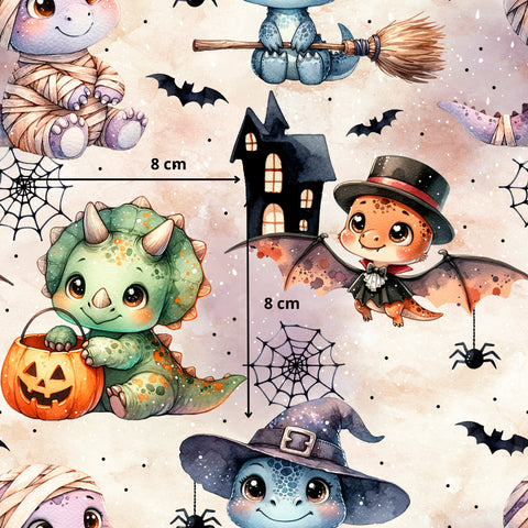 Tissu coton - Dragons Halloween