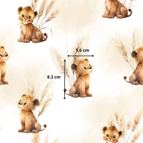 Tissu coton - Lion