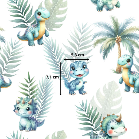 Tissu coton - Dino