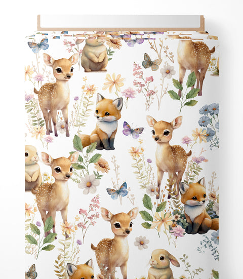 Tissu coton premium - Forêt floral
