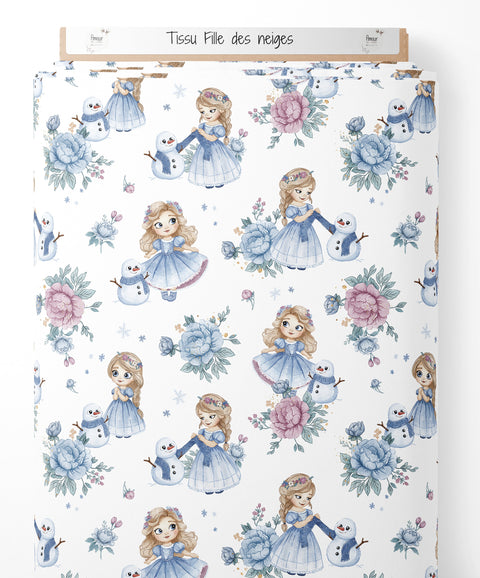 Tissu coton - Fille des neiges