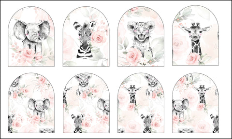 Panneaux éponge gants de toilette (lot de 4) - Savane fleurs