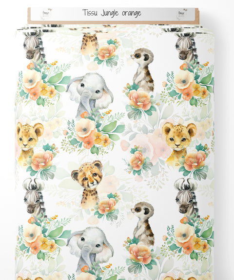 Tela de algodón premium - Animales en globo aerostático