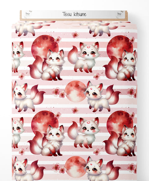 Tissu coton - Kitsune