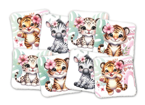 Baumwollpaneele 12/12 cm (8er-Set) - Boho