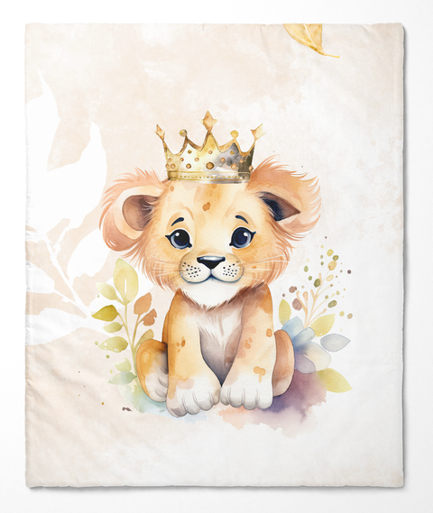Baumwollstoff-Panel 75/95 cm – Löwenjunges Prinz