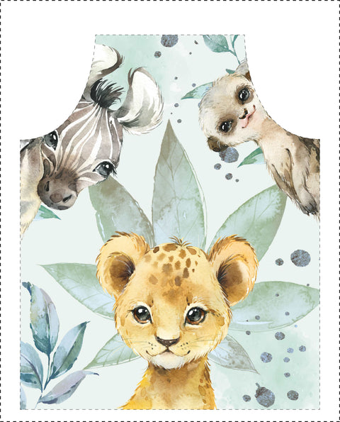 Panneau Tablier Enfant - Jungle bleu