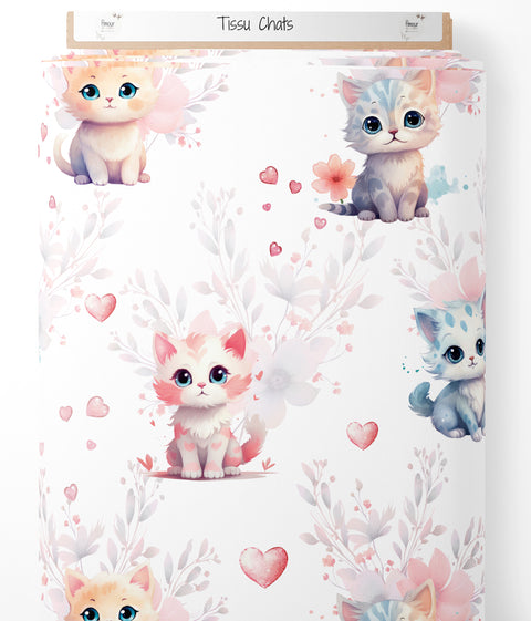 Tissu coton - Chats