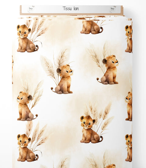 Tissu coton - Lion