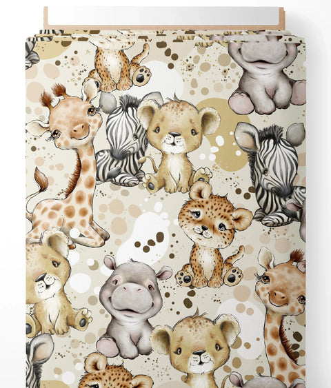 Tissu coton premium - Savane beige