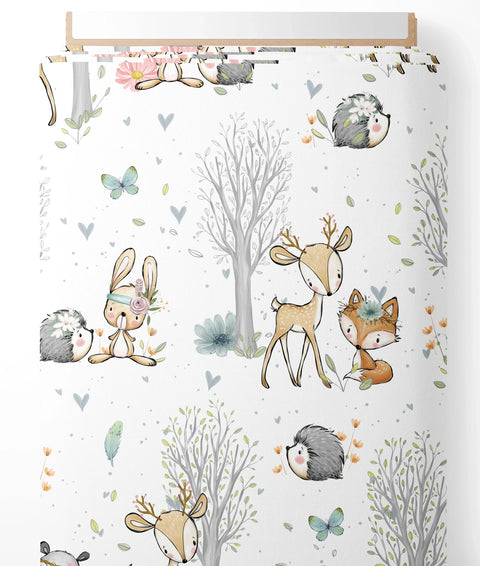 Hochwertiger Baumwollstoff - Baby Waldtiere