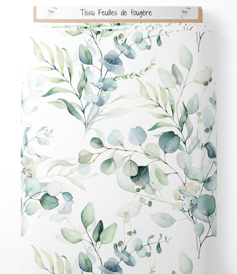 Tissu coton - Eucalyptus