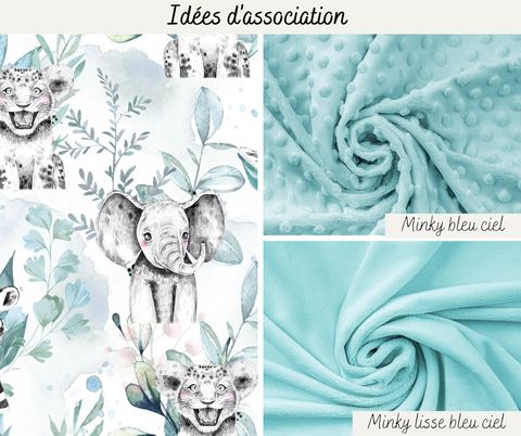 Tissu coton - Savane bleu