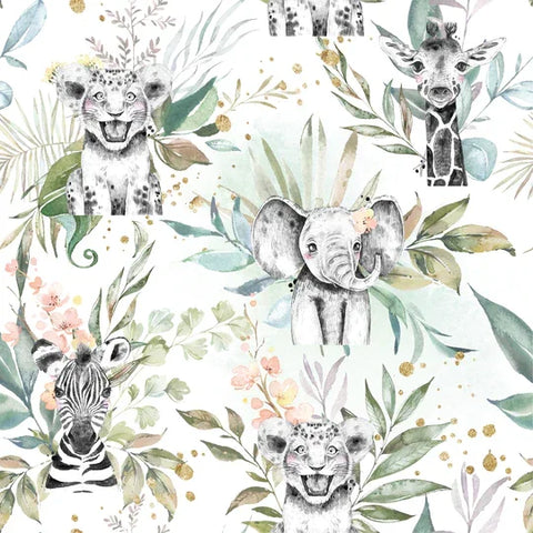 Tissu coton - Savane floral