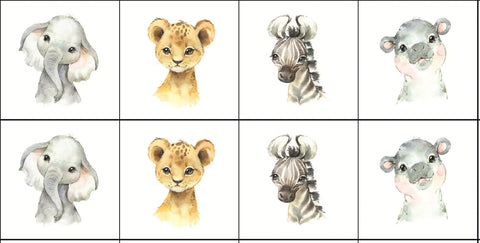Panneaux coton 12/12cm (lot de 8) - Savane