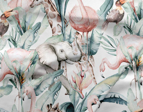 Tissu coton - Éléphants