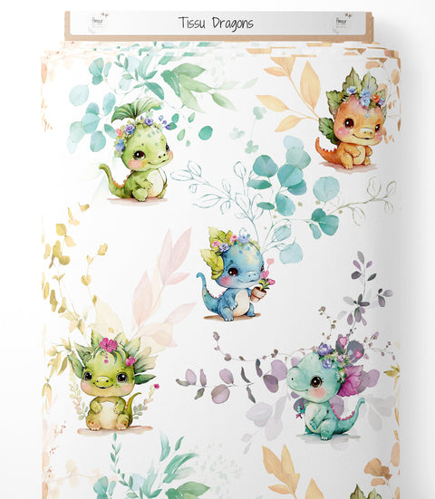 Tissu coton - Dragons