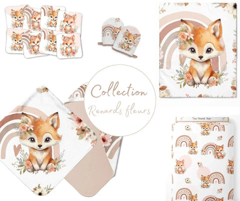 Collection renards fleurs