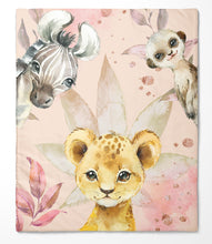 Lade das Bild in den Galerie-Viewer, Panneau de tissu coton 75/95cm - Jungle rose
