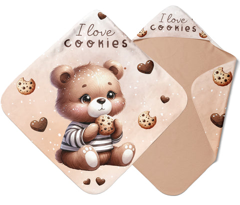 Panneau cape de bain - Ours gourmand