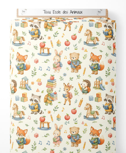 Tissu coton - Ecole des animaux