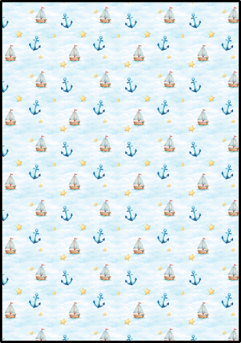 Panneau de tissu coton - Housse de couette marin
