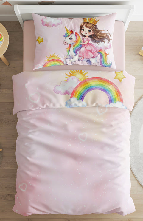 Panneau de tissu coton - Doublure Housse de couette licorne