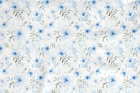 Double gaze - Fleurs bleues