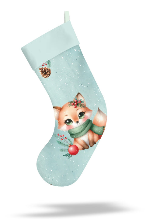 Panneaux chaussettes de Noël - Renard Noël