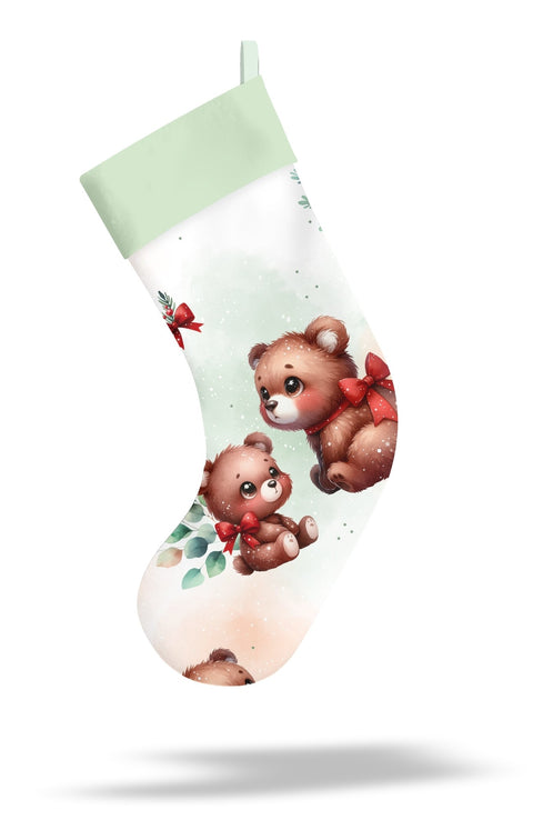 Panneaux chaussettes de Noël - Ourson Noël